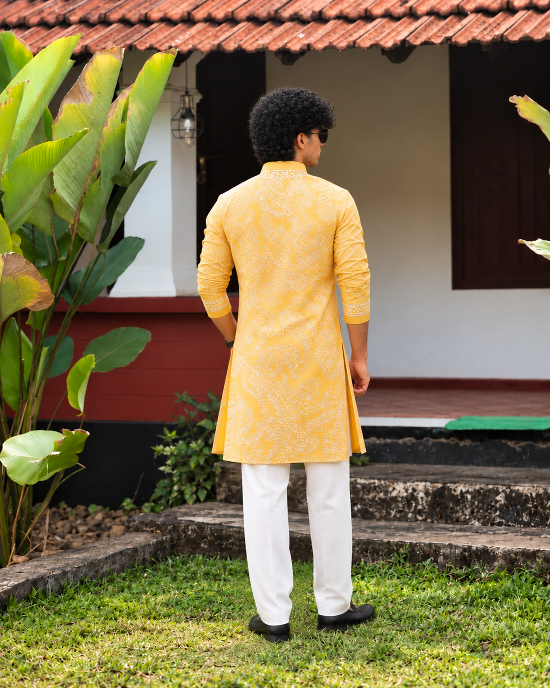 Yellow Ethnic Kurta Set Heavy Embroidered Work