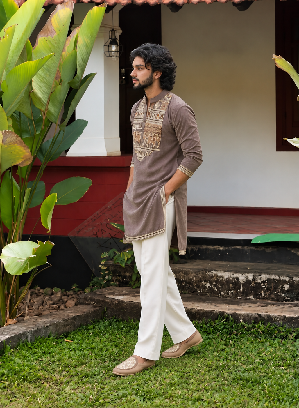 Elephant Embroidery Kurta with Pyjama